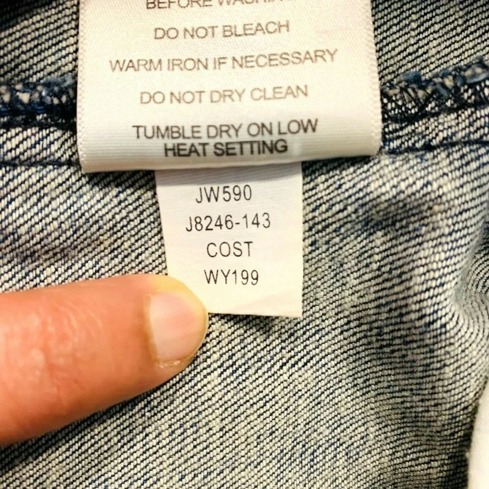 Jag Jeans Short Denim Jacket Stretch Long Sleeve S‎